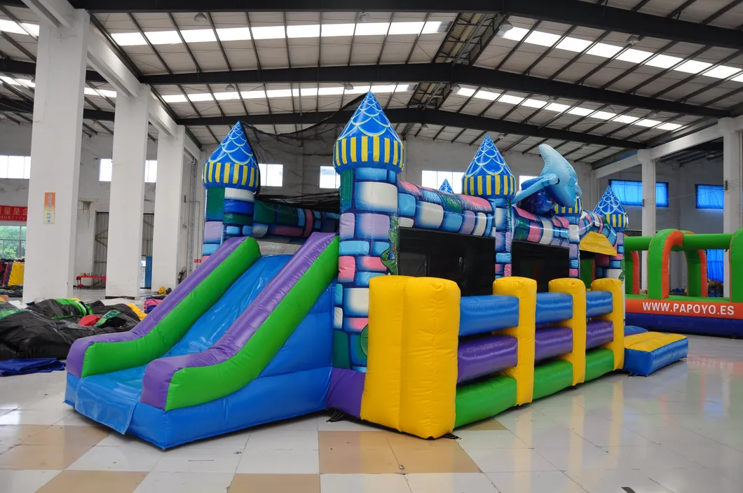 Inflatable Dinosaur Fun City with Slide (AQ187)