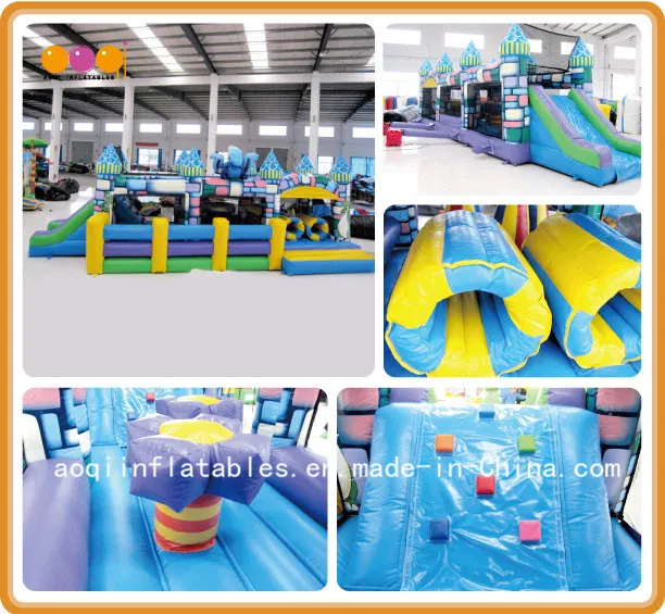 Inflatable Dinosaur Fun City with Slide (AQ187)