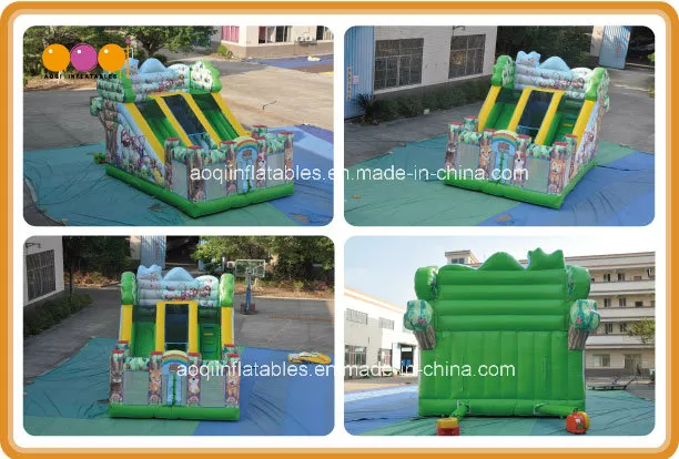 Inflatable Playground Animal Jungle Combo Bounce with Slide (AQ0141)