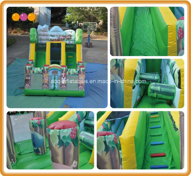 Inflatable Playground Animal Jungle Combo Bounce with Slide (AQ0141)