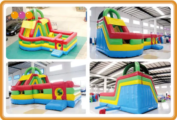 Inflatable Rainbow Obstacle Course (aq1451-2)