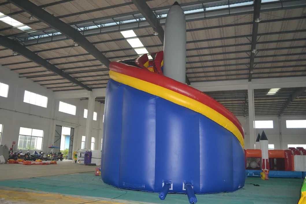 Inflatable Rocket Curve Slide (AQ1123-1)