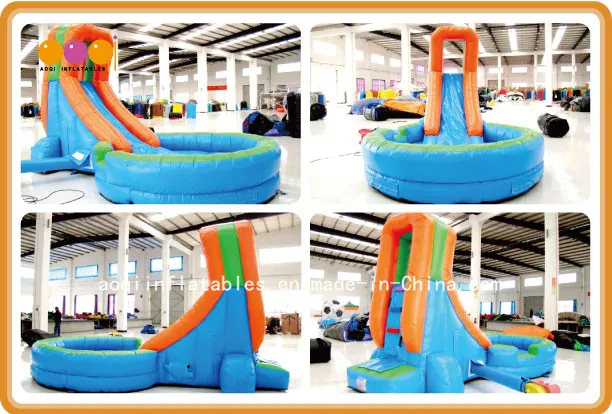 Inflatable Slides with Small Swimming Pool (AQ1063)