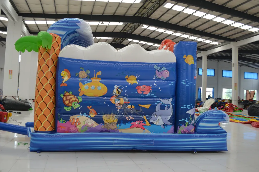 Inflatable Toy Ocean Park Combo Bounce Kids Playhouse Trampoline with Printing (AQ01524)