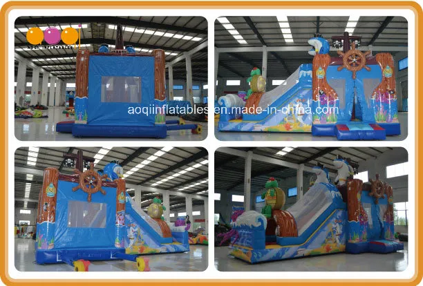 Inflatable Turtle Captain Amusement Bouncer (AQ01467)