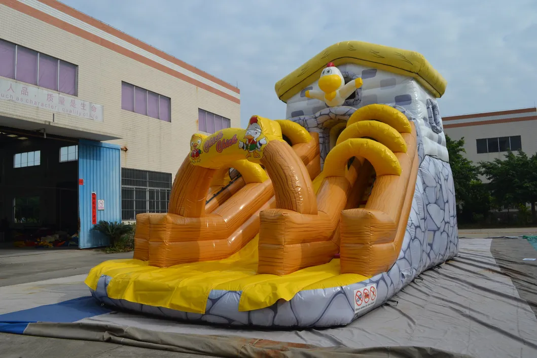 Inflatable Yellow Duck Funy Slide (aq01498)