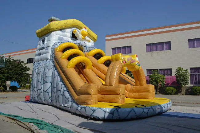 Inflatable Yellow Duck Funy Slide (aq01498)