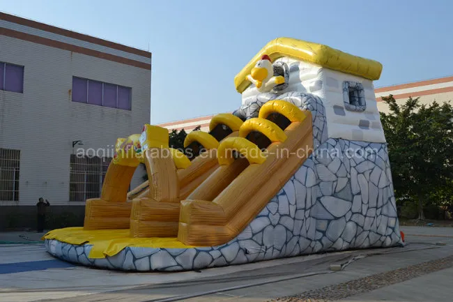 Inflatable Yellow Duck Funy Slide (aq01498)