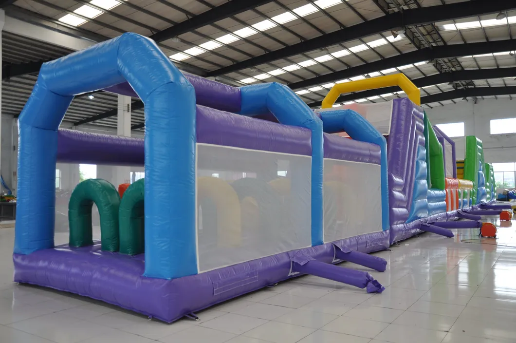 Long Colorful Inflatable Obstacle Course Inflatable Parcours (AQ01615)