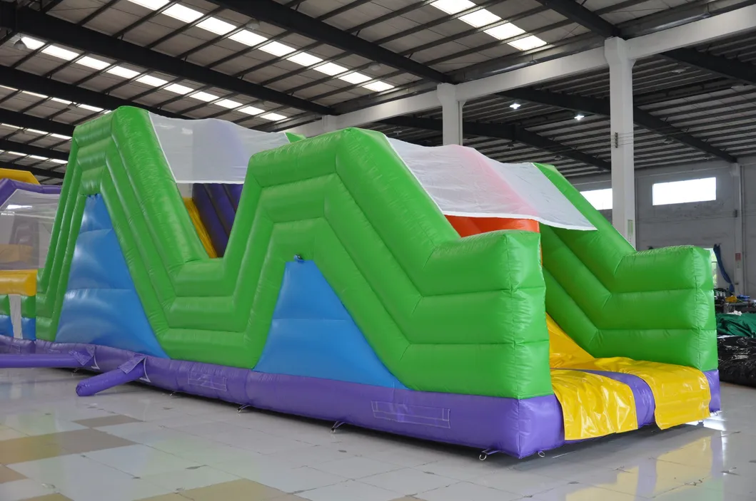 Long Colorful Inflatable Obstacle Course Inflatable Parcours (AQ01615)