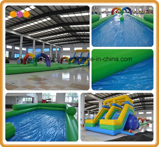 Long and High Inflatable Water Slide Game with Five Parts (AQ10140)