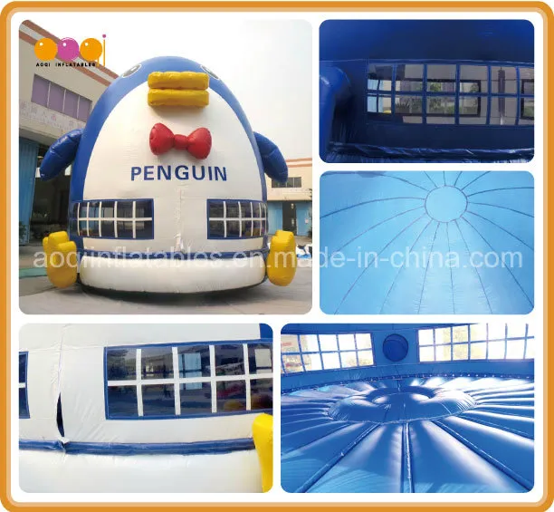 Lovely Inflatable Penguin Moonwalk Bouncer for Sale (AQ03105)