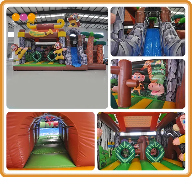 Monkey Theme Jumping Inflatable Combo for Amusement Park (AQ01804)