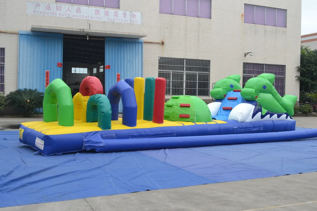 New Design Inflatable Porpoise Dolphin Inflatable Obstacle Course for Sale (AQ14138-1)