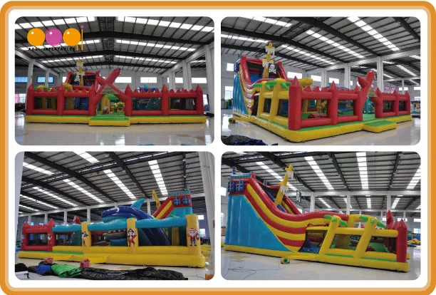 New Design Pirater Fun City Inflatable Bouncer Slide (AQ13197)