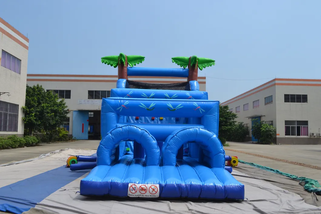 Popular Blue Jungle Obstacle Outdoor Crazy Inflatable (AQ1412-1)