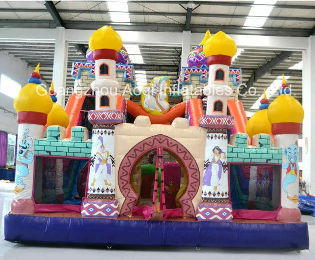 Popular Cartoon Theme Inflatable Fun City Castle for Kids (AQ01505-3)