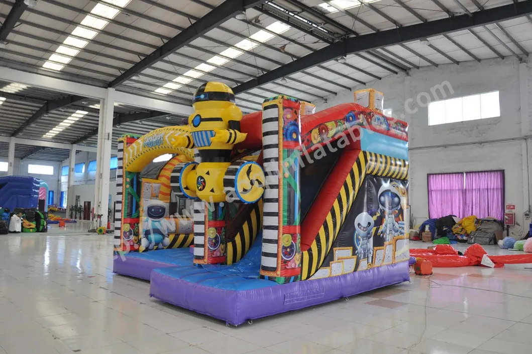 Robot Bouncer Inflatable Trampoline Combo with Slide (AQ01759)