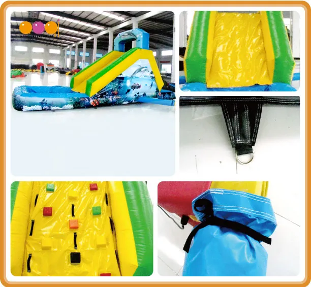 Sea World Inflatable Water Slide and Water Pool (AQ1080)