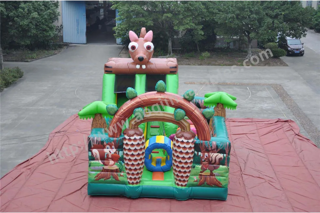 Squirrel Theme Animal Kingdom Inflatable Slide (AQ01826)