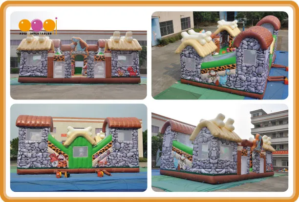 Stone Age Fun City Inflatable House Amusement for Kids (AQ01426)