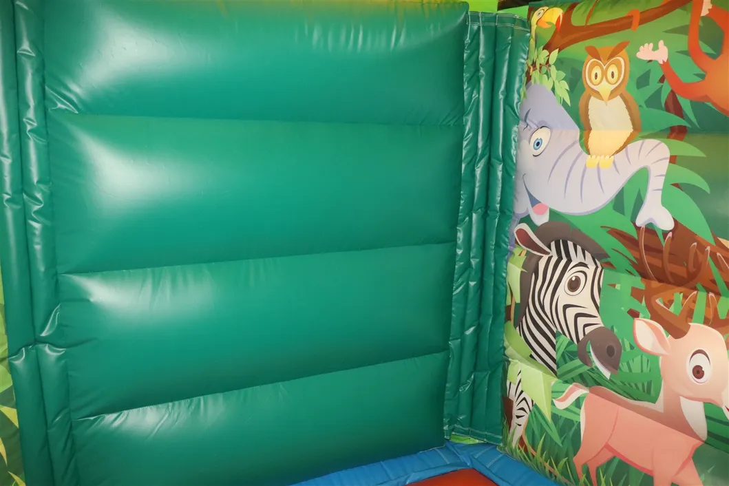 Zoo Animal Inflatable Slides Bounce House Jumping Castle with Slide (AQ696)