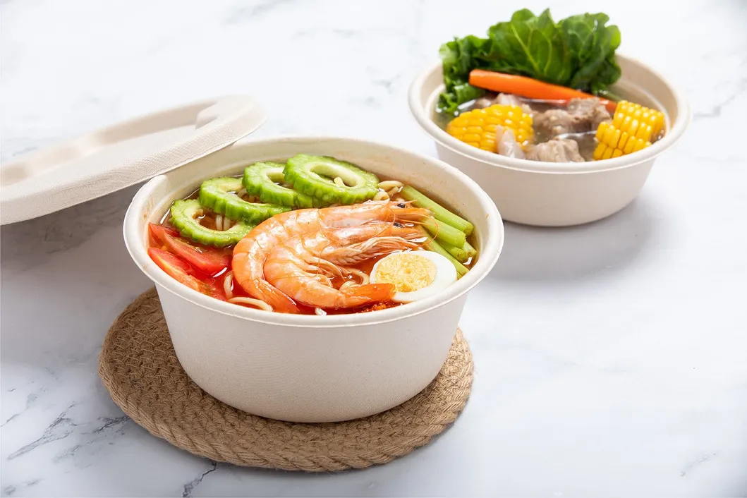 500ml Disposable Kraft Paper Salad Bowl