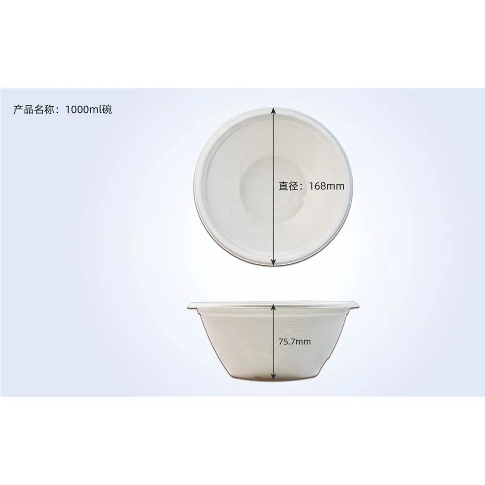 Popular Round Disposable Degradable Microwave Oven Available Bowl 1500ml