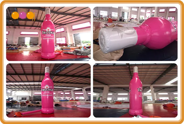 Aoqi Pink Inflatable Bottle Model for Advertisement Sale (AQ54215)