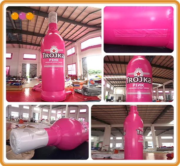 Aoqi Pink Inflatable Bottle Model for Advertisement Sale (AQ54215)