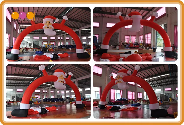 Christmas Holiday Advertising Inflatable Santa Claus Inflatable Arch (AQ57128)