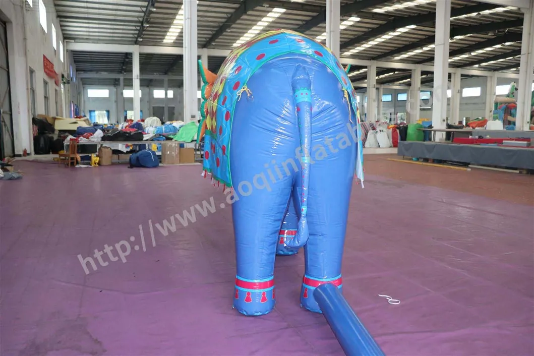 Inflatable Cartoon for Promotion Inflatable Cartoon Blue Elephant Model for Advertising (AQ56106-3)