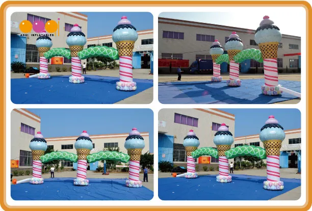 Outdoor Decoration Inflatable Ice Cream Arch for Sale