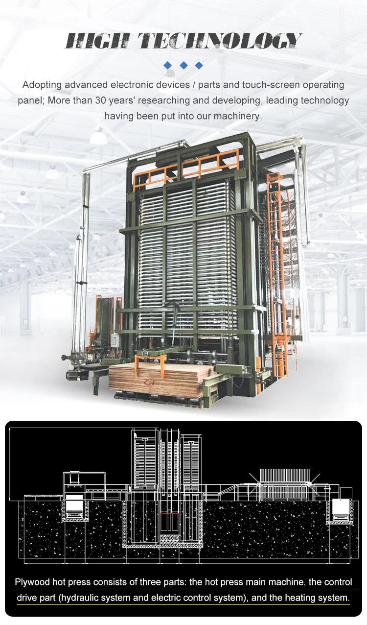 Automatic High-Rise Plywood Hot Press Machine