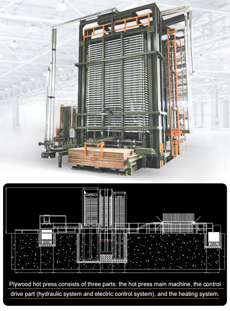 CE Standard Hydraulic Hot Press Machine for Plywood