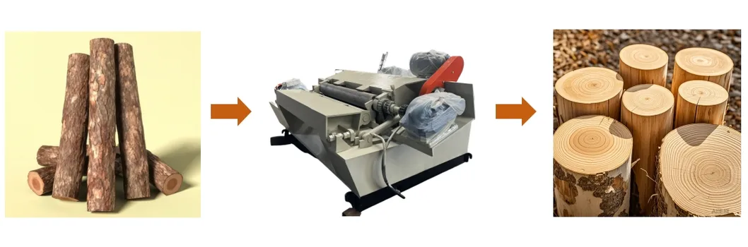 Durable 3300 mm Wood Bark Peeling Machine