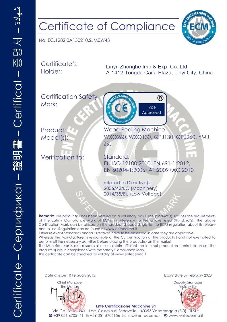 Durable Wood Log Debarker for Plywood with CE Certificate