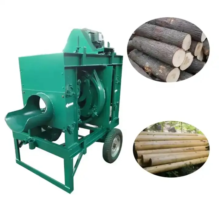 Low Noise Debarking Rounding Machine / Wood Debarker / Wood Log Peeling Machine