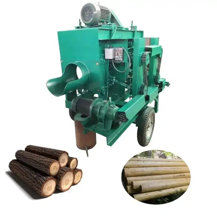 Low Noise Debarking Rounding Machine / Wood Debarker / Wood Log Peeling Machine