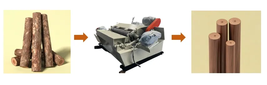 Wood Log Bark Peeling Machine for Plywood