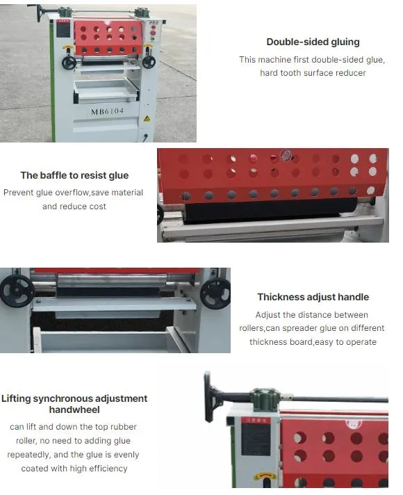 4 Rollers Glue Spreader for Plywood Production