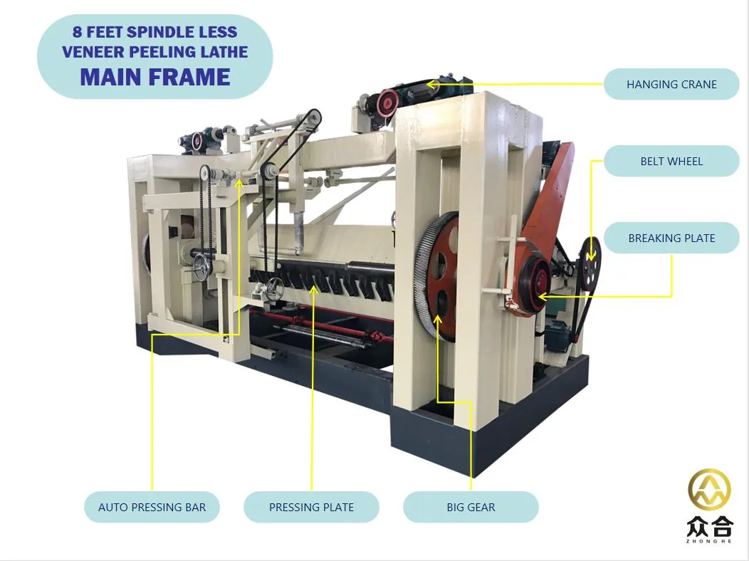 China High Speed Spindle Veneer Rotary Peeling Lathe