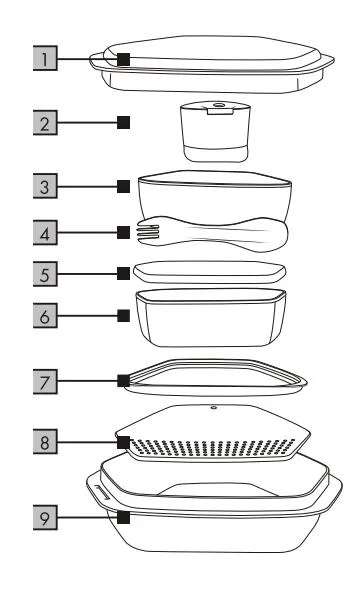 6 in 1 Outdoor Using Camping Tableware Sets