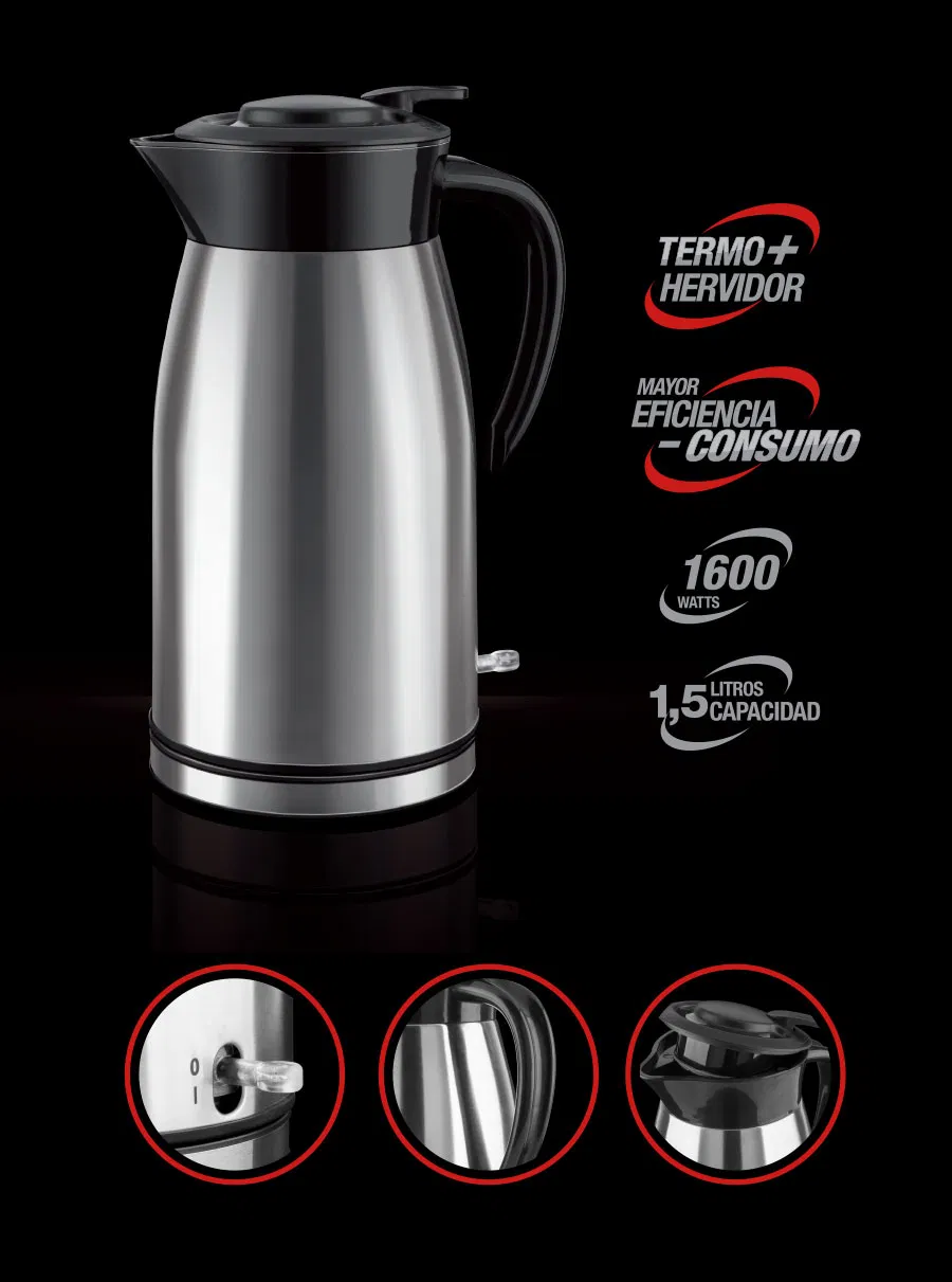 1.5L Keep Warm Double 304SUS Wall Kettle with Cheap Price