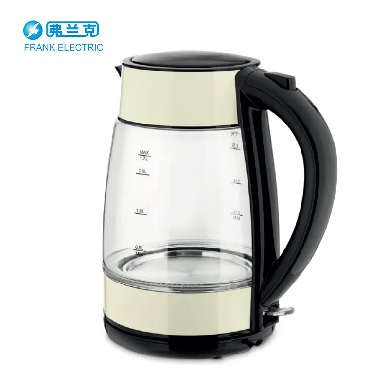 1.7L 2200W Glass Kettle with Color Spray