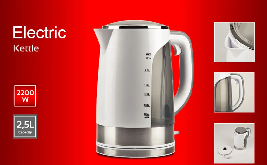 2.5L Fast Boiling BPA Free Electric Water Kettle for Home