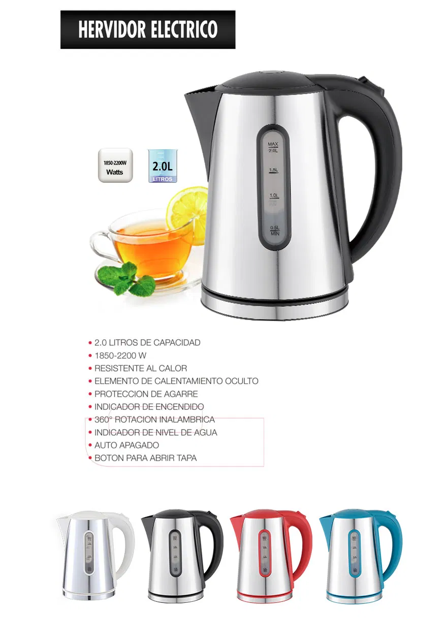 Black Color Spray 1.7L Double Wall Electric Kettle