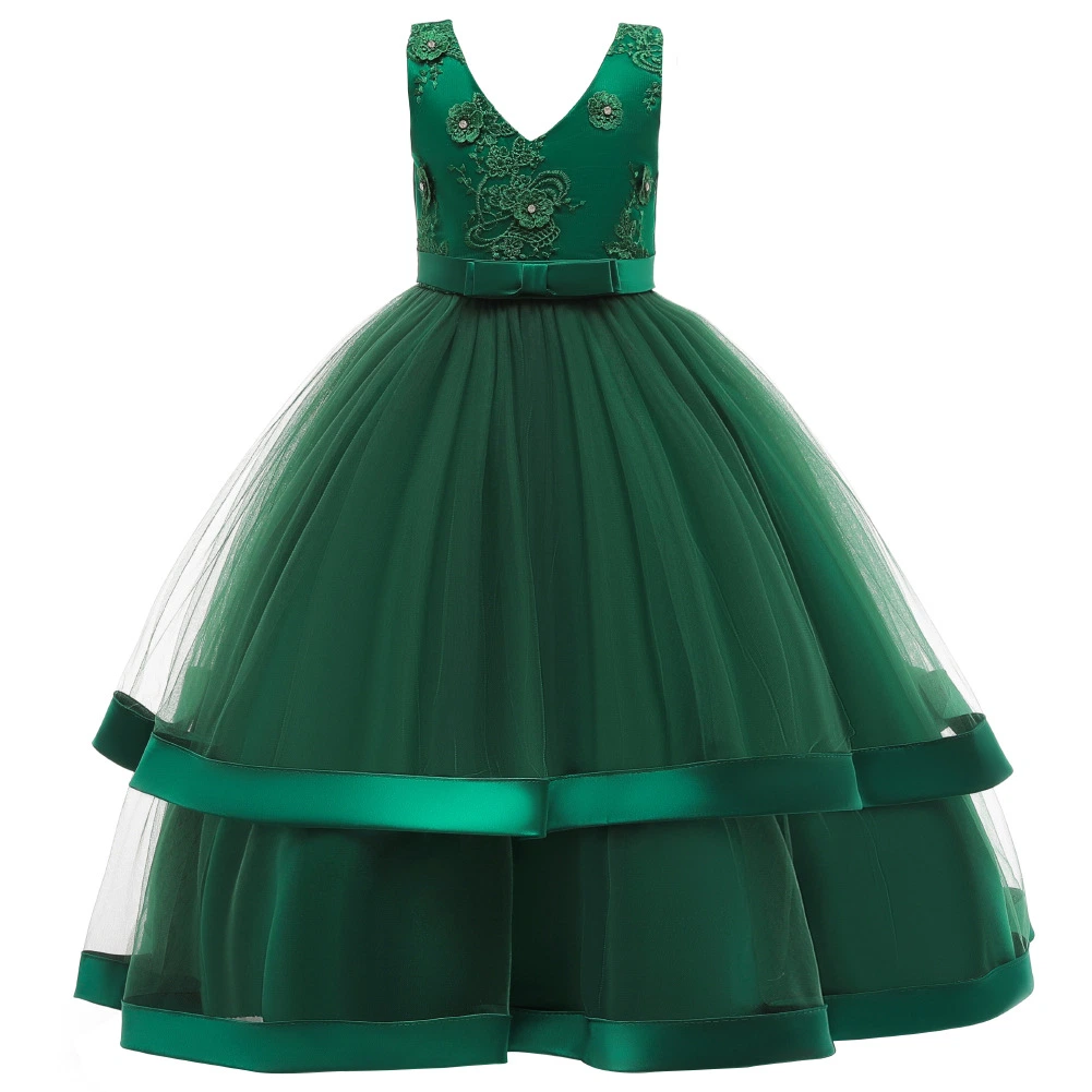 Kids Evening Gown Girls Flower Dress 14 Years Old Tulle Princess Dresses