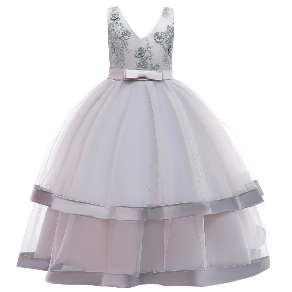 Kids Evening Gown Girls Flower Dress 14 Years Old Tulle Princess Dresses