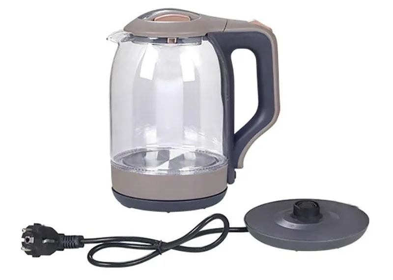 1.8L Automatically Turn off Portable Design Stainless Steel Glass Electric Kettle